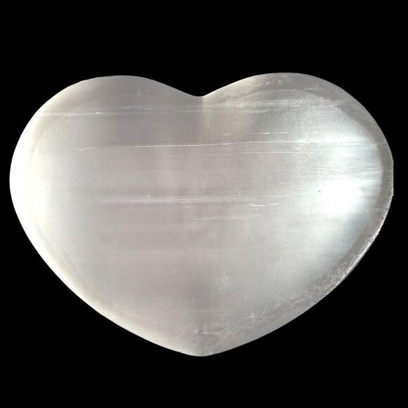 Selenite Crystal Heart Shaped Dish - Picture 12 of 12
